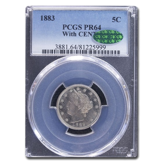 1883 Liberty Head V Nickel PR-64 PCGS CAC (Cents) 1883 Liberty Head V Nickel PR-64 PCGS CAC (Cents)